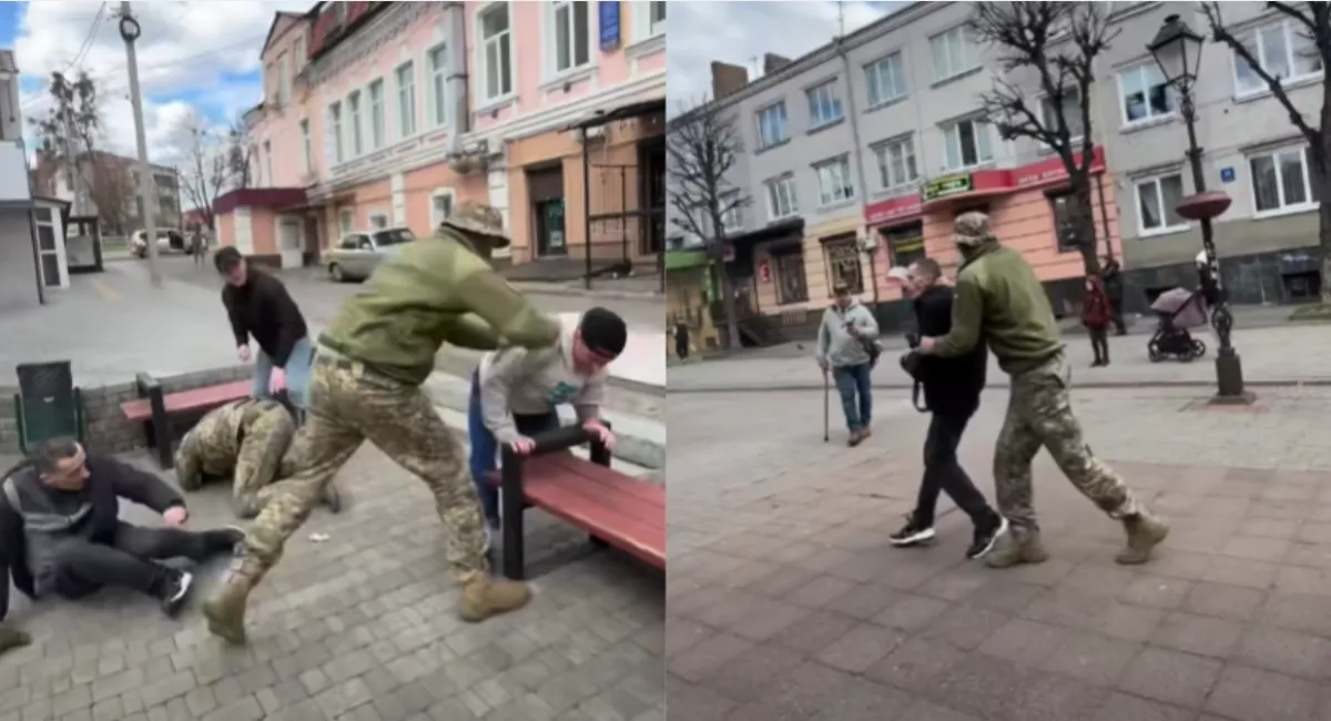 Співробітники ТЦК у сутичці з підлітками на вулиці Луцька