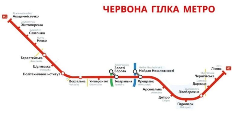 Червона гілка метро Києва: найстаріша лінія столичного метрополітену