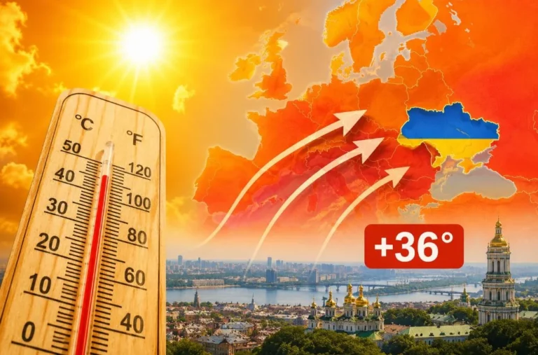 Жара до +40°C: стрелки показывают движение африканского воздуха к Украине на карте