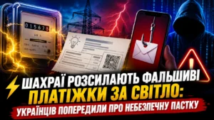 Фальшиві платіжки за світло: шахраї використовують фішинг для викрадання даних
