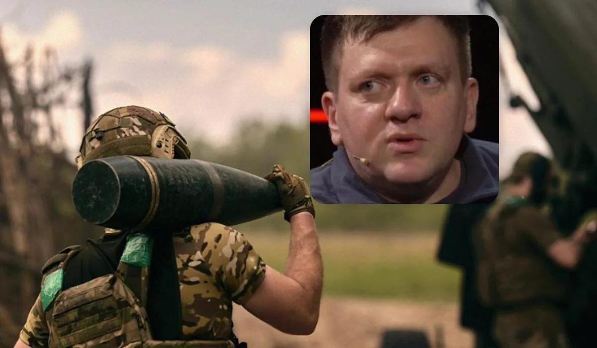 Військовий ЗСУ з ракетою та портрет полоненого Антона Мілаєва на Херсонщині