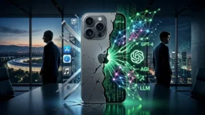Розбитий iPhone з мережею GPT-4 та AGI на тлі позову Apple проти OpenAI