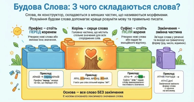 Будова слова: морфемна структура української мови