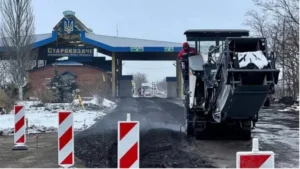 Ремонт дороги на пункті пропуску Старокозаче на кордоні з Молдовою