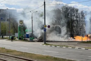 Пожежа на АЗС у Слов’янську після удару дрона РФ по вантажівці з пальним
