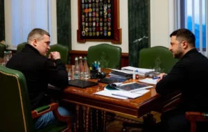 Зеленський та Сирський під час зустрічі в кабінеті щодо командування ЗСУ