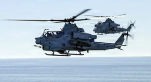 Военные вертолёты над морем для усиления ПВО Одесской области