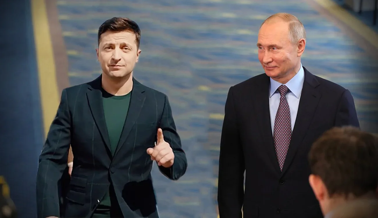 Зеленський і Путін під час обговорення зустрічі в Костянтинівці